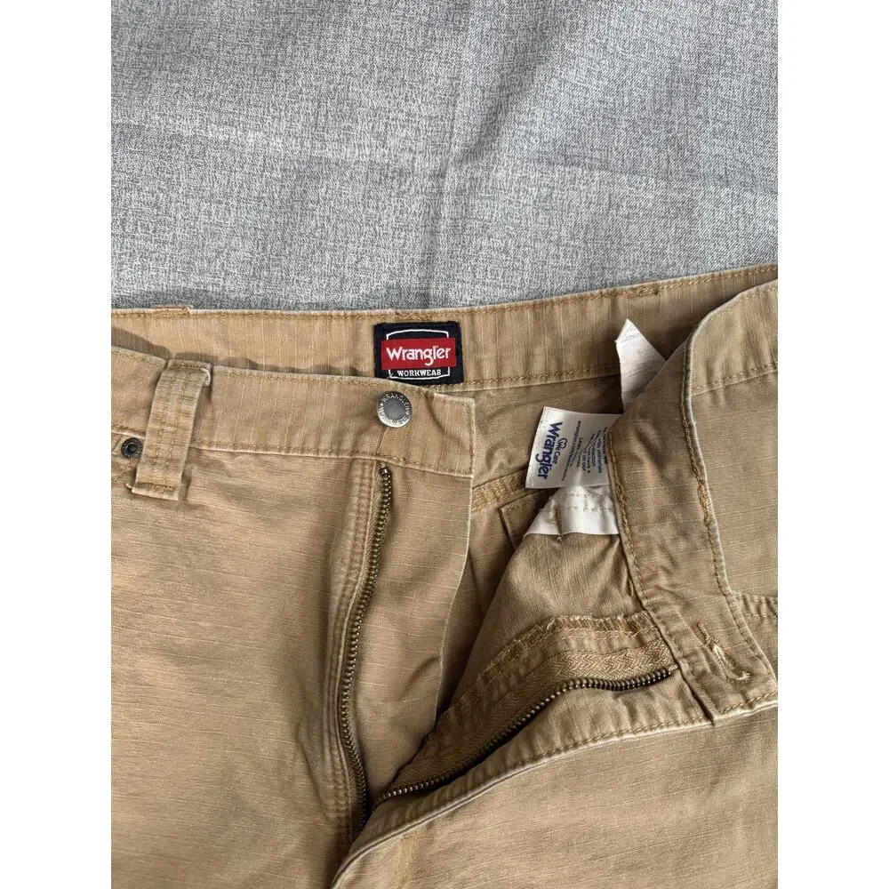 Levis Cargo Shorts Mens 34 Khaki Tan Loose Baggy Y2K Skater Red Tab Cotton